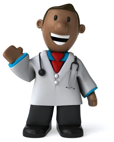 Personagem Médico Divertido Ilustração — Fotografia de Stock