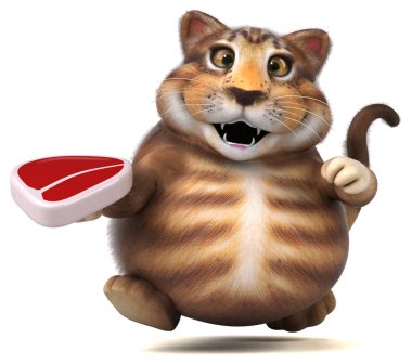 Et - 3d çizim ile eğlenceli çizgi film karakteri