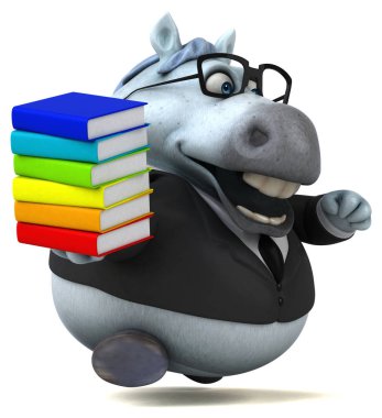 Eğlenceli çizgi film karakteri ile - 3d çizim kitapları