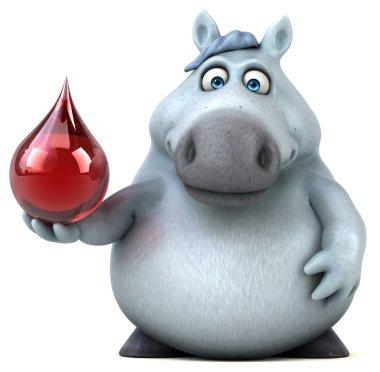 eğlenceli çizgi film karakteri damla - 3d çizim ile