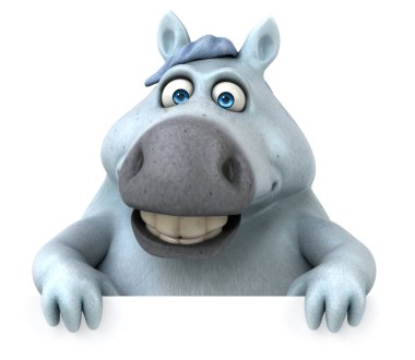 Eğlenceli at karakteri - 3D İllüstrasyon