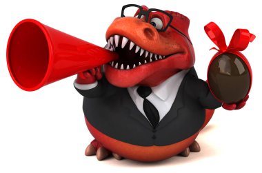 Paskalya yortusu yumurta - 3d çizim ile eğlenceli çizgi film karakteri