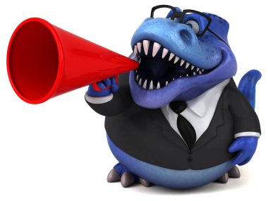 Eğlenceli Trex karakteri - 3B İllüstrasyon