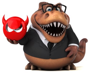 Eğlenceli çizgi film karakteri ile virüs - 3d çizim