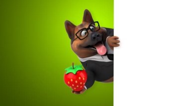 Çilek - 3d animasyon ile eğlenceli çizgi film karakteri köpek 