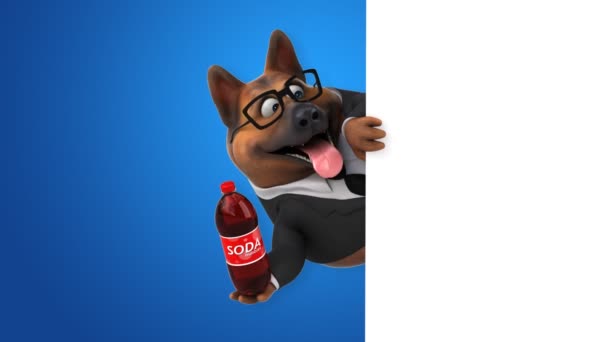 Divertido Personaje Dibujos Animados Con Soda Animación — Vídeos de Stock