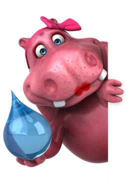 Waterdrop - 3d çizim ile eğlenceli çizgi film karakteri