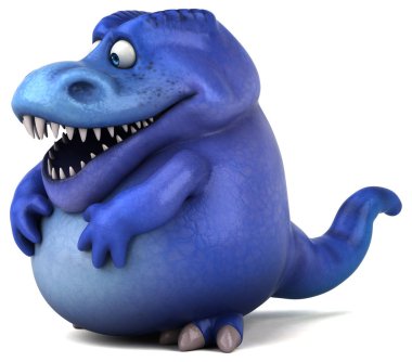 Eğlenceli dinozor karakter - 3d çizim