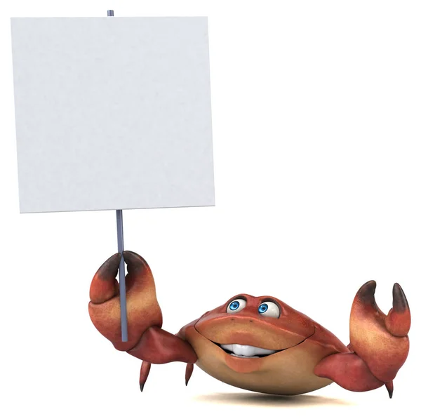 Lustige Krabbenfigur Illustration — Stockfoto