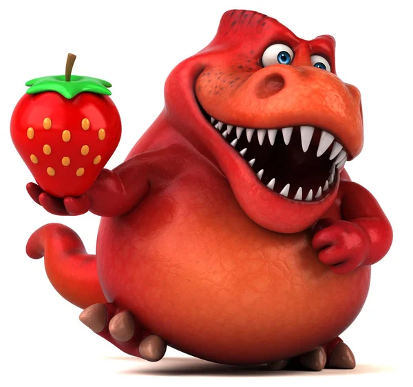 Fun Cartoon Character Strawberry Illustration — Stock Photo, Image