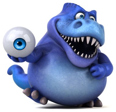 Eğlenceli çizgi film karakteri ile göz - 3d çizim