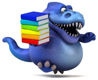 Eğlenceli çizgi film karakteri ile - 3d çizim kitapları