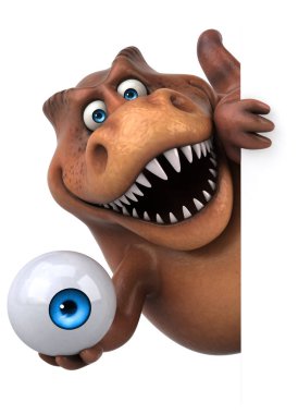 Eğlenceli çizgi film karakteri ile göz - 3d çizim