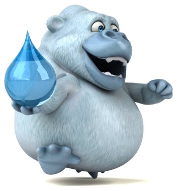 Waterdrop - 3d çizim ile eğlenceli çizgi film karakteri