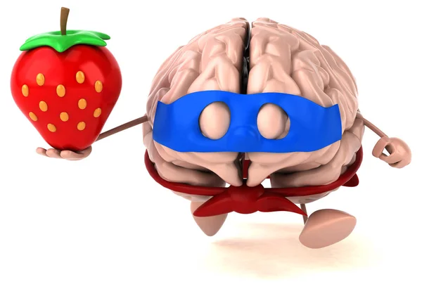 Funny Cartoon Character Strawberry Illustration — Stock Photo, Image