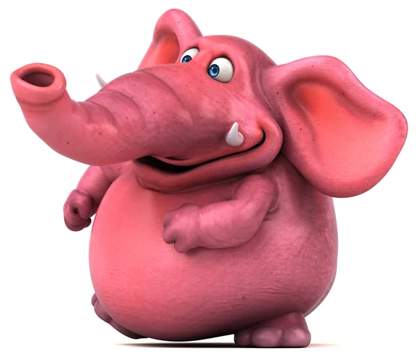 Personaje Elefante Rosa Ilustración —  Fotos de Stock