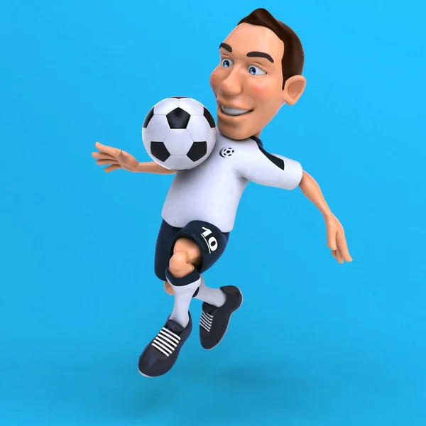 Fun Football Player Illustration — Stock Photo, Image