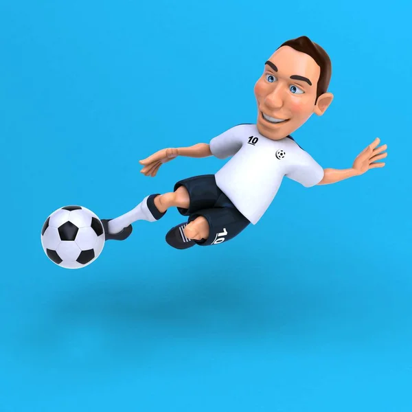 Fun Football Player Illustration — Stock Photo, Image