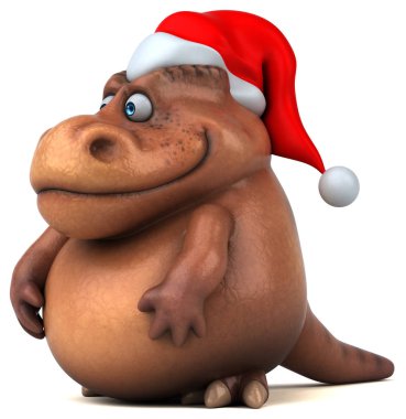 Eğlenceli dinozor karakter - 3d çizim