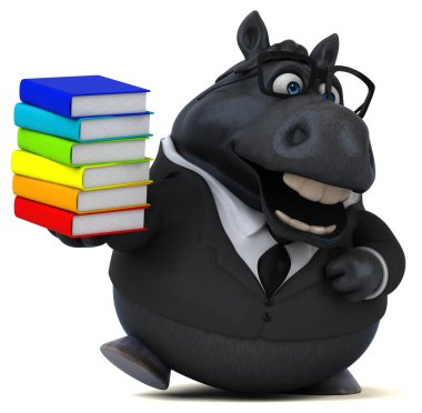 Eğlenceli çizgi film karakteri ile - 3d çizim kitapları