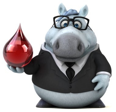 eğlenceli çizgi film karakteri damla - 3d çizim ile