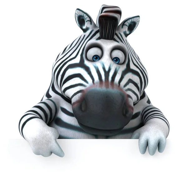 Zabawa Postać Zebra Ilustracja — Zdjęcie stockowe