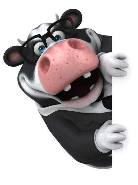 Fun Cow Character Illustration — Stok Foto