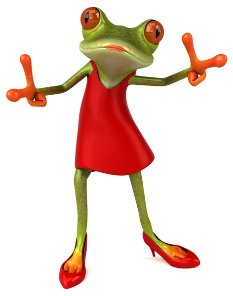 Fun Woman Frog Character Illustration — Stock Photo, Image
