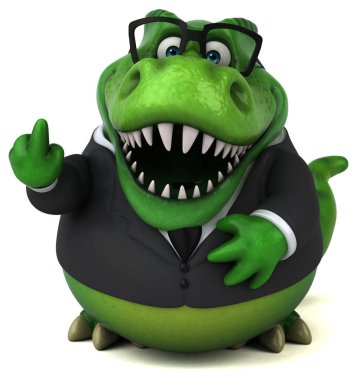 Eğlenceli Trex karakteri - 3B İllüstrasyon