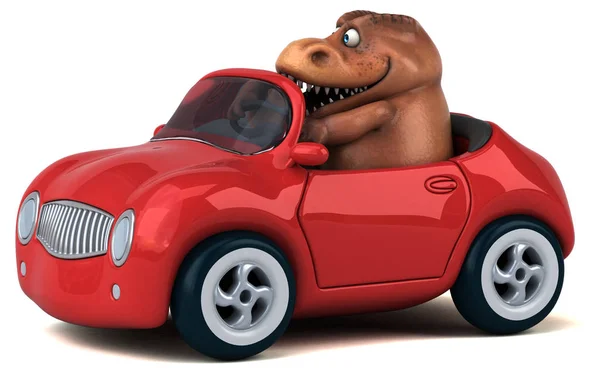 Fun Cartoon Character Car Illustration — Stock Photo, Image