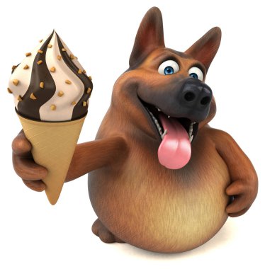 Dondurma - 3d çizim ile eğlenceli karakter