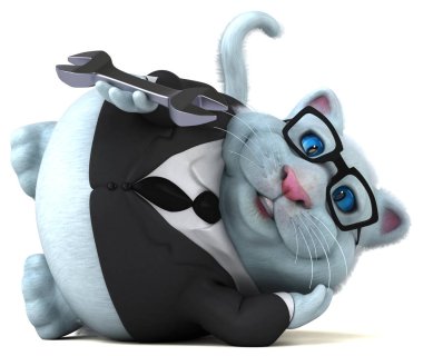 Eğlenceli çizgi film karakteri ile - 3d çizim aracı 