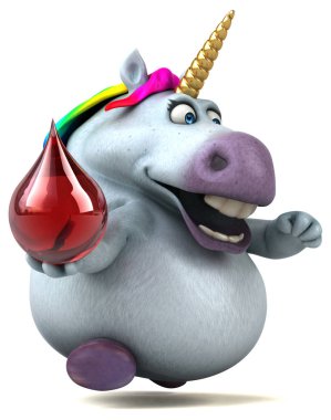 eğlenceli çizgi film karakteri damla - 3d çizim ile 