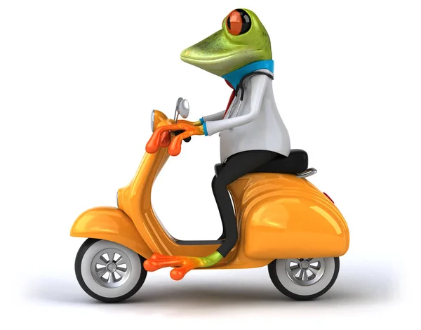 Fun Cartoon Character Scooter Illustration — Stock Photo, Image