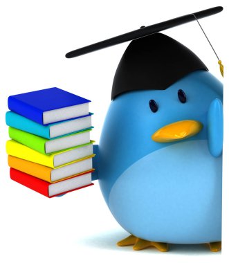 Eğlenceli çizgi film karakteri ile - 3d çizim kitapları