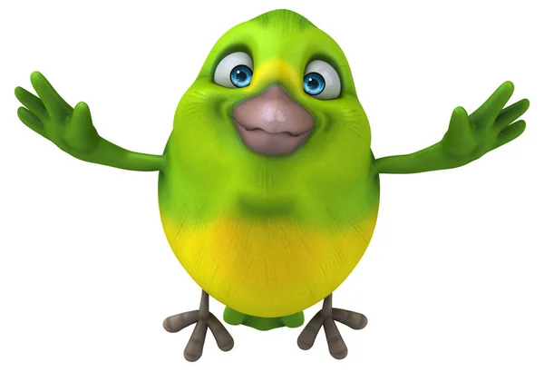Веселая Зеленая Птица Принтер — стоковое фото