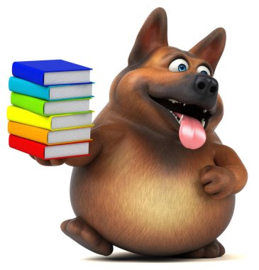 Eğlenceli çizgi film karakteri ile - 3d çizim kitapları