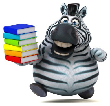 Eğlenceli çizgi film karakteri ile - 3d çizim kitapları