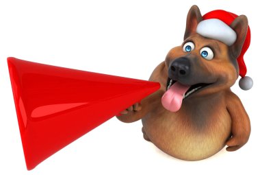 Eğlenceli karakter Noel Baba - 3d çizim