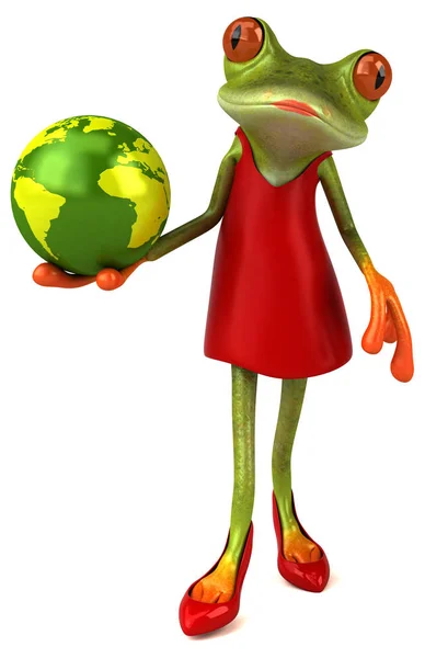 Fun Cartoon Character Planet Illustration — Stock Photo, Image