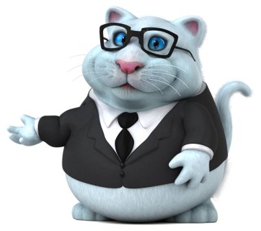 Eğlenceli kedi - 3d çizim