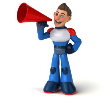 Modern süper kahraman - 3d çizim eğlenceli