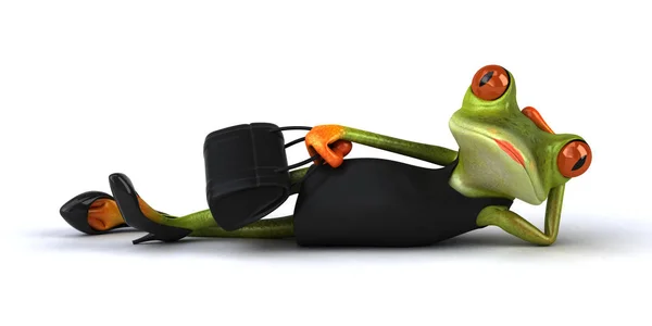 Fun Frog Character Illustration — Stock Photo, Image