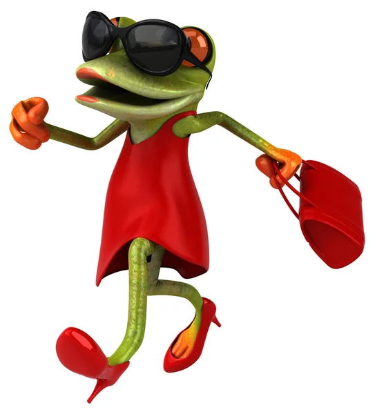 カエルのキャラクター 3Dイラスト — ストック写真