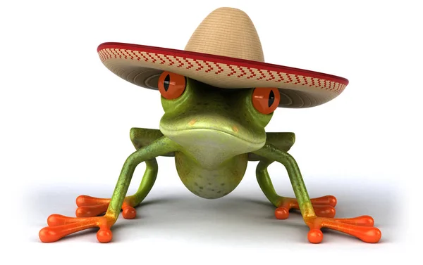 Fun Frog Character Illustration — Stock Photo, Image