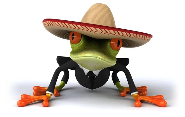 Fun Frog Character Illustration — Stock Photo, Image