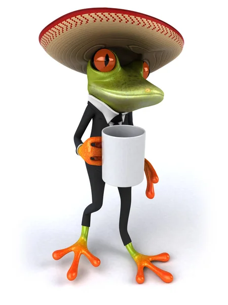 Fun Frog Mug Illustration — Stock Photo, Image