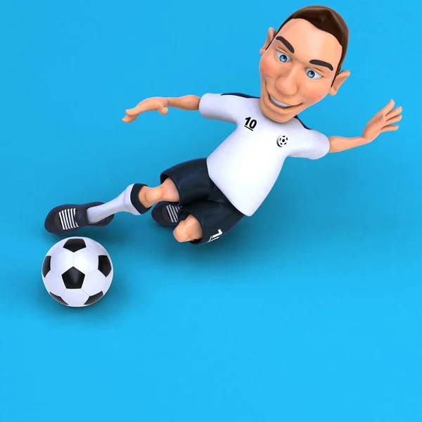 Leuke Voetballer Illustratie — Stockfoto