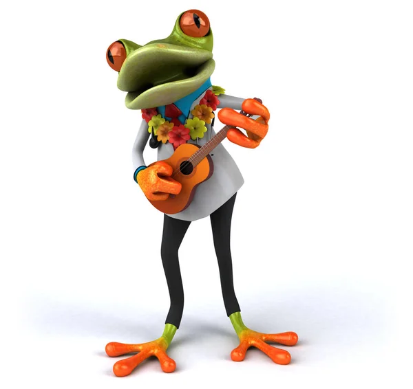Fun Frog Playing Illustration — Stock Photo, Image