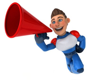 Modern süper kahraman - 3d çizim eğlenceli